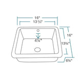 MR Direct Undermount Porcelain Bathroom Sink in White