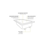 SOLNA 60 in. x 42 in. Acrylic Rectangular Drop-in Reversible Soaking Bathtub in White - Super Arbor