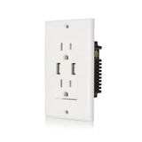 Electrical Outlet Receptacle with 2-High Power USB Ports - Super Arbor