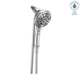 SureDock 7-Spray 5 in. Single Wall Mount Handheld H2Okinetic Shower Head in Chrome - Super Arbor