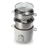 NutriWare Digital Pot Style 7-Cup Rice Cooker with Glass Lid and Non-Stick Pot