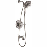 Lahara In2ition 2-in-1 Single-Handle 5-Spray Tub and Shower Faucet in Brushed Nickel