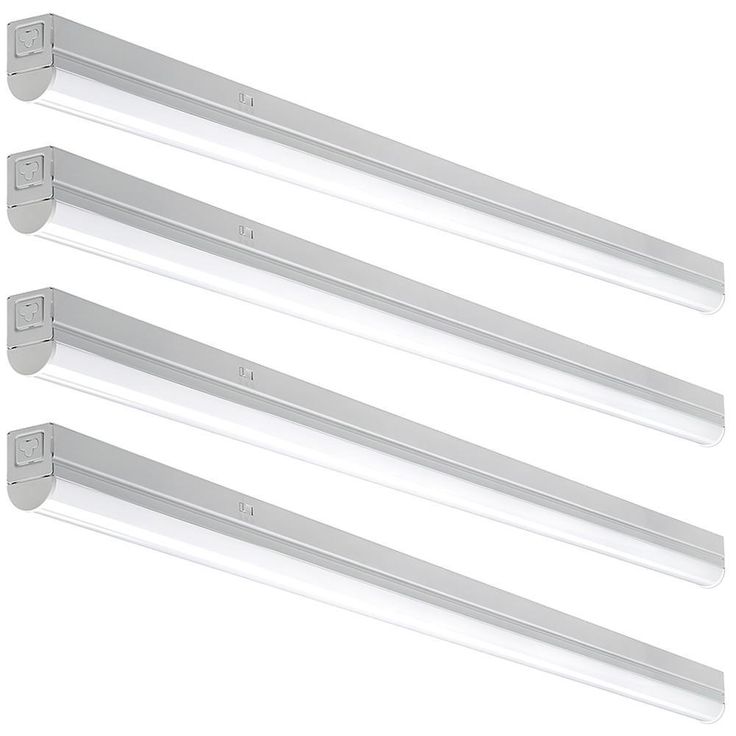 4 ft. Color Changing 32-Watt Equivalent Integrated LED White Strip Light Linkable 1800 Lumens (4 Pack)