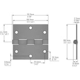 3-1/2 in. Galvanized Broad Utility Hinge
