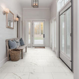 Carrara White 12 in. x 24 in. Matte Porcelain Stone Look Floor and Wall Tile (16 sq. ft./Case)