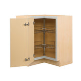 Shaker Assembled 28.5x34.5x16.5 in. Lazy Susan Corner Base Kitchen Cabinet in Dove Gray