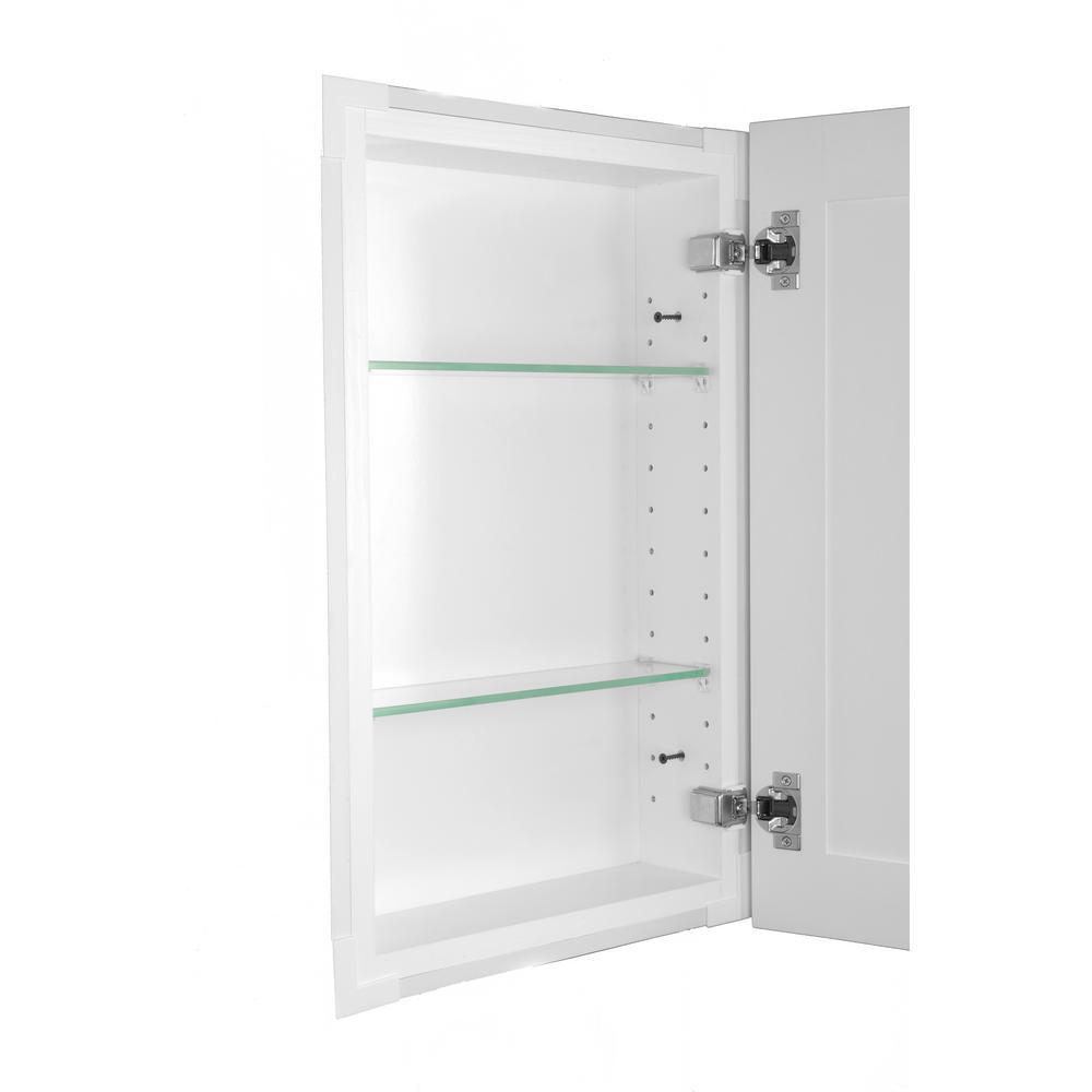 Silverton 14 in. x 24 in. x 4 in. Recessed Medicine Cabinet in White - Super Arbor