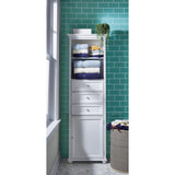Hampton Harbor 22 in. W x 10 in. D x 67-1/2 in. H Linen Cabinet in White - Super Arbor