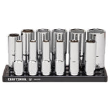 Craftsman V-Series 3/8 in. Drive SAE 6 Point Deep Socket Set, 12 pc