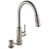 Allentown Single-Handle Pull-Out Sprayer Kitchen Faucet with Soap Dispenser in Stainless
