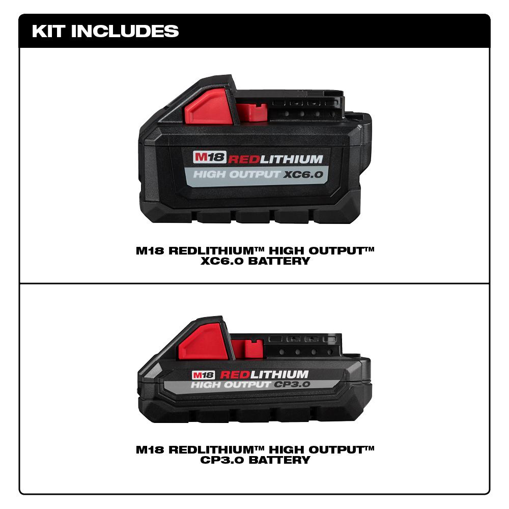 M18 18-Volt Lithium-Ion High Output 6.0 Ah and 3.0 Ah Battery (2-Pack) - Super Arbor