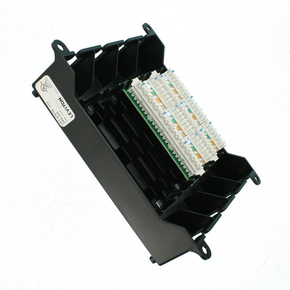 Structured Media Twist & Mount Patch Panel with 12 Cat 6 Ports - Black - Super Arbor