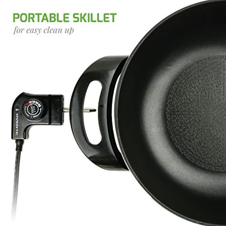 13 In. Black Non-Stick Electric Skillet with Aluminum Body Adjustable Temperature Controller Tempered Glass Cover