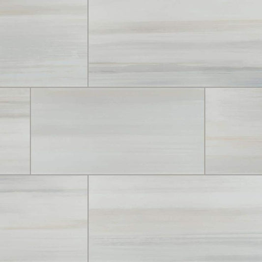 Fresco Blanco 12 in. x 24 in. Matte Porcelain Stone Look Floor and Wall Tile (12 sq. ft./Case)