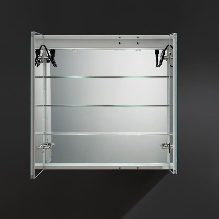 Spazio 30 in. W x 30 in. H Recessed or Surface Mount Medicine Cabinet with LED Lighting and Mirror Defogger