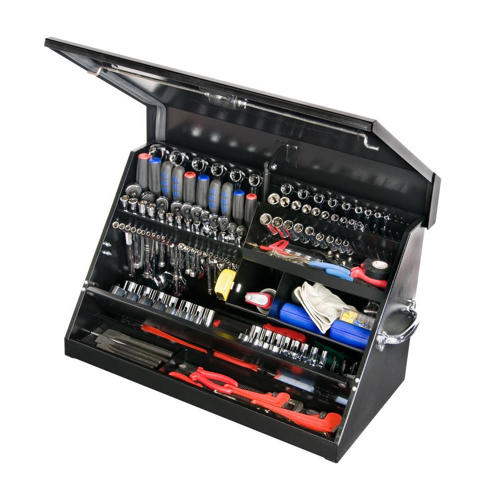 30 in. 0-Drawer Portable Tool Box in Black Powder Coated - Super Arbor
