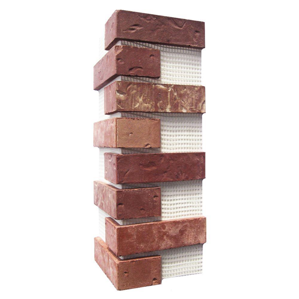 Brickwebb Rushmore Thin Brick Sheets - Corners (Box of 3 Sheets) 21 in x 15 in (5.3 linear ft.) - Super Arbor