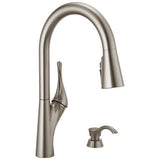 Delta Cason Spotshield Stainless 1-Handle Deck-Mount Pull-Down Handle Kitchen Faucet (Deck Plate Included)