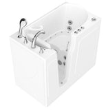 HD Series 46 in. Left Drain Quick Fill Walk-In Whirlpool and Air Bath Tub with Powered Fast Drain in White - Super Arbor