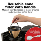 12-Cup Black Programmable Front-Fill Coffee Maker with Thermal Carafe