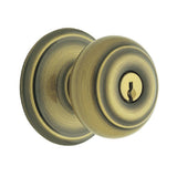 Georgian Satin Nickel Keyed Entry Door Knob - Super Arbor