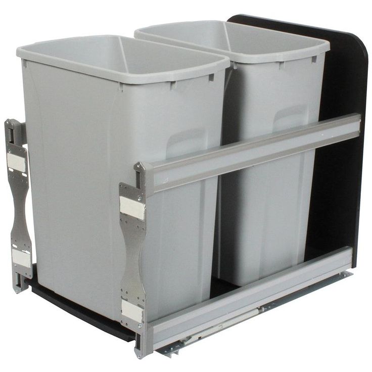 Knape & Vogt 35-Quart Plastic Pull Out Trash Can
