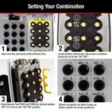 5422D 7.9 cu in. Set Your Own Combination Portable Push Button Lock Box - Super Arbor