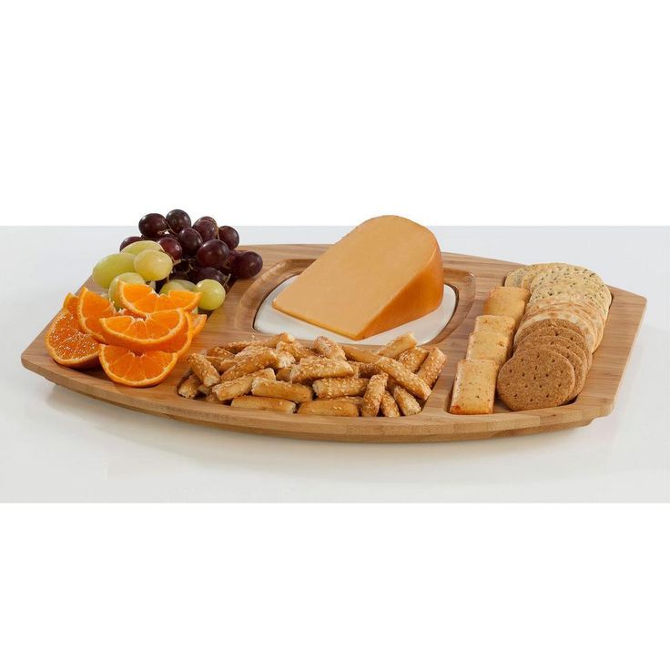 Creative Ware 'TableStyles' Bamboo/Ceramic Chip 'n Dip Party Server Set