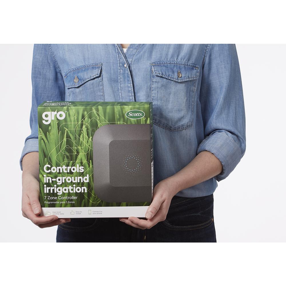 Gro 7 Zone Controller - Smart Sprinker - 7 Zone Sprinkler / Irrigation Controller - Wifi Enabled, Remote Access - Super Arbor