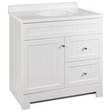 Scott Living Wrightsville 48-in Light Gray Single Sink Bathroom Vanity with Natural Carrara Marble Top
