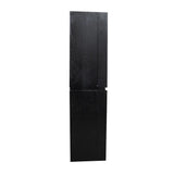 Mannheim 15.6 in. W x 15 in. D x 61.6 in. H Wall Mounted Linen Cabinet in Black - Super Arbor