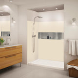 Expressions 32 in. x 60 in. x 72 in. 3-Piece Easy Up Adhesive Alcove Shower Wall Surround in White - Super Arbor