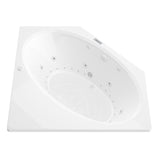 Universal Tubs Mali 5 ft. Acrylic Corner Drop-in Whirlpool & Air Bathtub, White, 60 x 60 in.