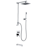 ANZZI Byne 1-Handle 1-Spray Tub and Shower Faucet with Sprayer Wand in Polished Chrome (Valve Included)