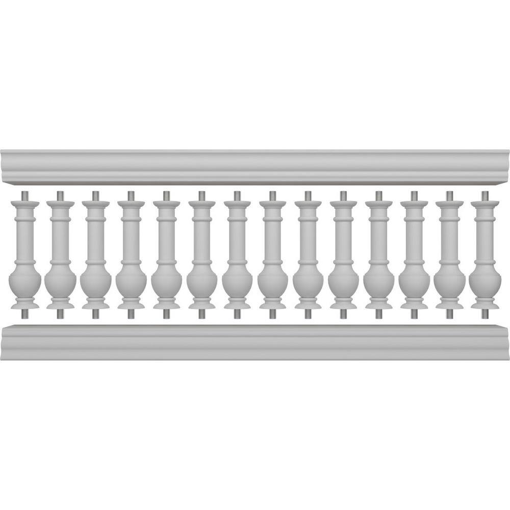 Ekena Millwork Fiberthane York Balustrade 84 in. L x 32 in. H Fiberglass Railing Kit