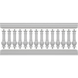 Ekena Millwork Fiberthane York Balustrade 84 in. L x 32 in. H Fiberglass Railing Kit