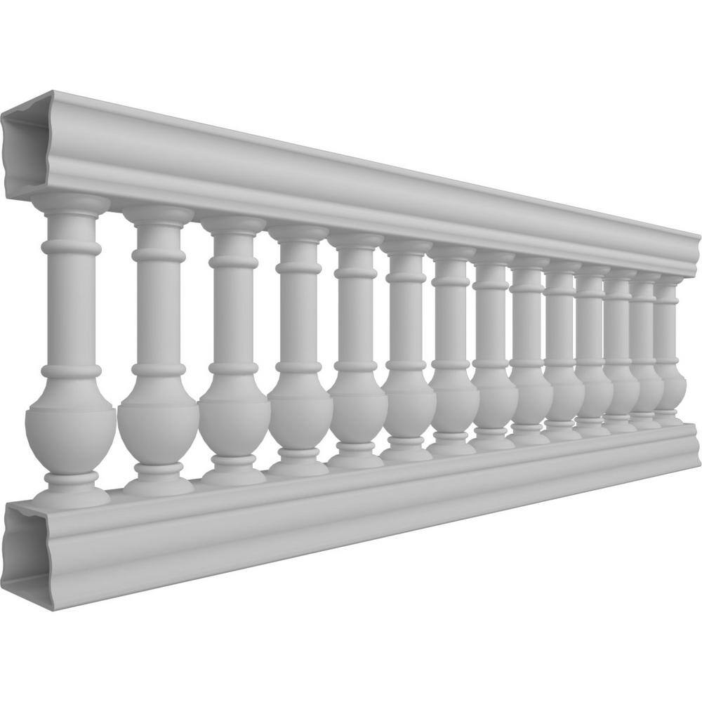 Ekena Millwork Fiberthane York Balustrade 84 in. L x 32 in. H Fiberglass Railing Kit