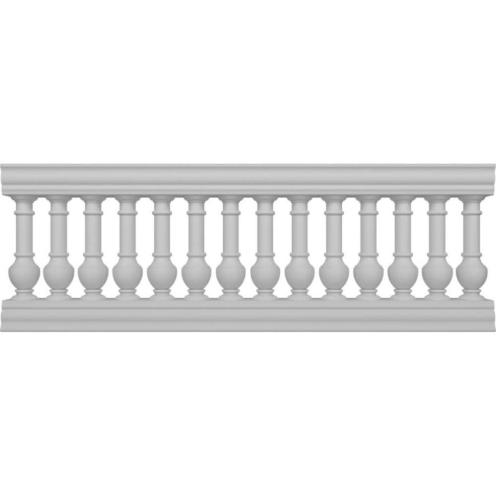 Ekena Millwork Fiberthane York Balustrade 84 in. L x 32 in. H Fiberglass Railing Kit