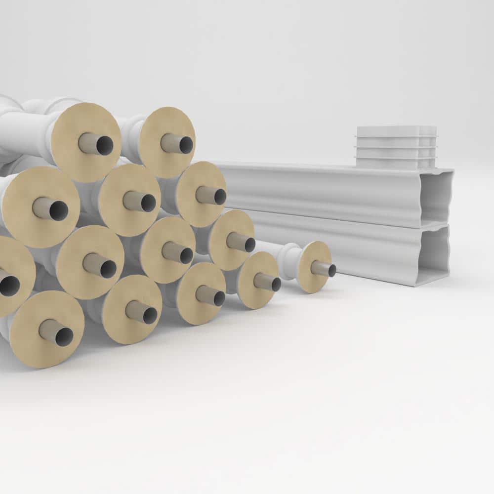 Ekena Millwork Fiberthane York Balustrade 84 in. L x 32 in. H Fiberglass Railing Kit