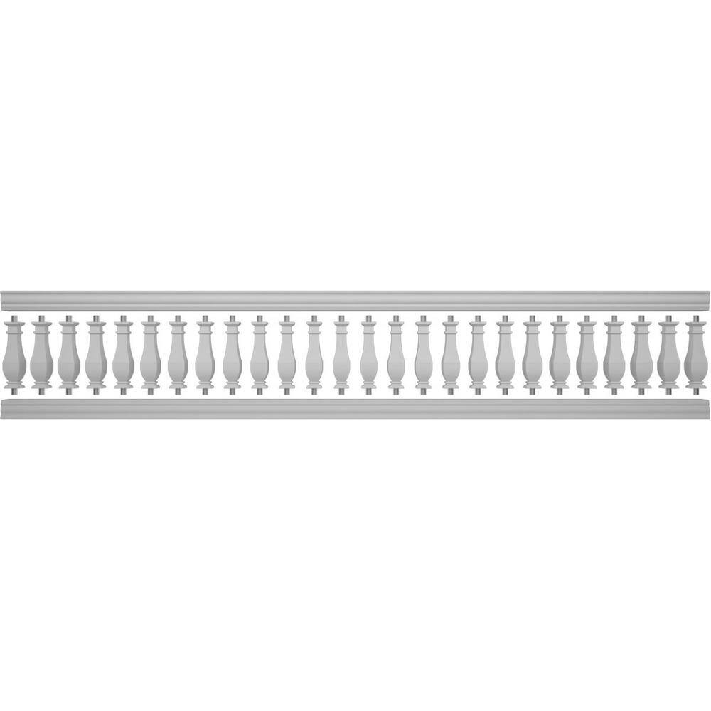 Ekena Millwork Fiberthane Arcadian Balustrade 192 in. L x 32 in. H Fiberglass Railing Kit