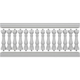 Ekena Millwork Fiberthane Bradford Balustrade 96 in. L x 38 in. H Fiberglass Railing Kit