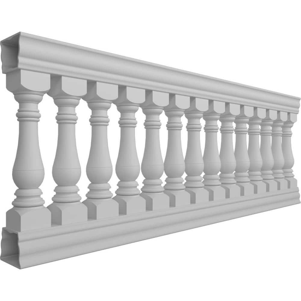 Ekena Millwork Fiberthane Bradford Balustrade 96 in. L x 38 in. H Fiberglass Railing Kit