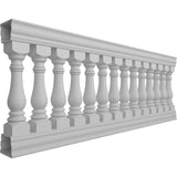 Ekena Millwork Fiberthane Bradford Balustrade 96 in. L x 38 in. H Fiberglass Railing Kit