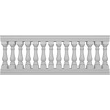 Ekena Millwork Fiberthane Bradford Balustrade 96 in. L x 38 in. H Fiberglass Railing Kit
