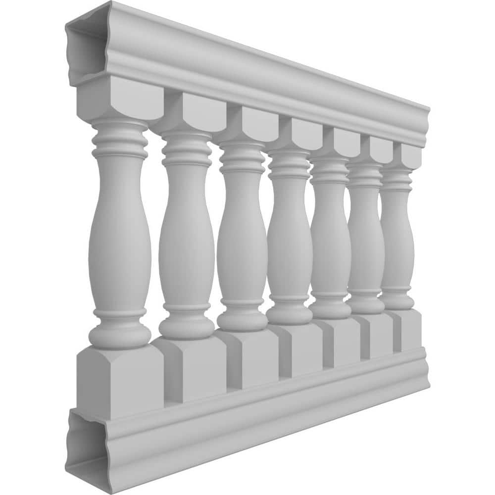 Ekena Millwork Fiberthane Embassy Balustrade 48 in. L x 40 in. H Fiberglass Railing Kit