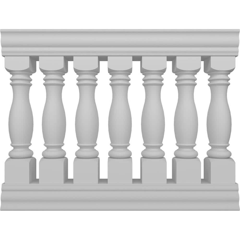Ekena Millwork Fiberthane Embassy Balustrade 48 in. L x 40 in. H Fiberglass Railing Kit