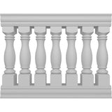 Ekena Millwork Fiberthane Embassy Balustrade 48 in. L x 40 in. H Fiberglass Railing Kit