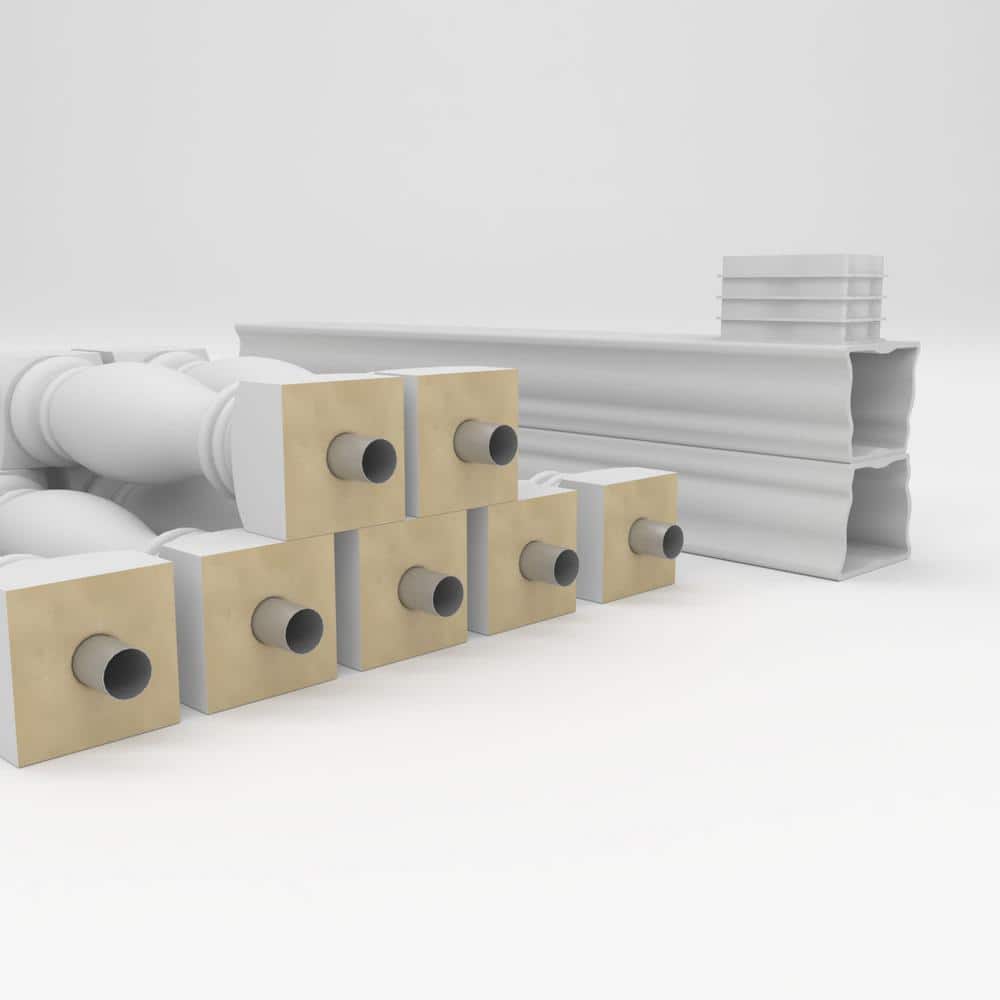 Ekena Millwork Fiberthane Embassy Balustrade 48 in. L x 40 in. H Fiberglass Railing Kit