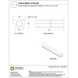 Ekena Millwork Endurathane 500 Series 3.125 in. H x 144 in. W White Resin Stair Railing Kit