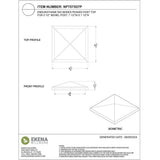 Ekena Millwork Endurathane 500 Series 1.5 in. H x 6.5 in. W White Resin Stair Railing Kit